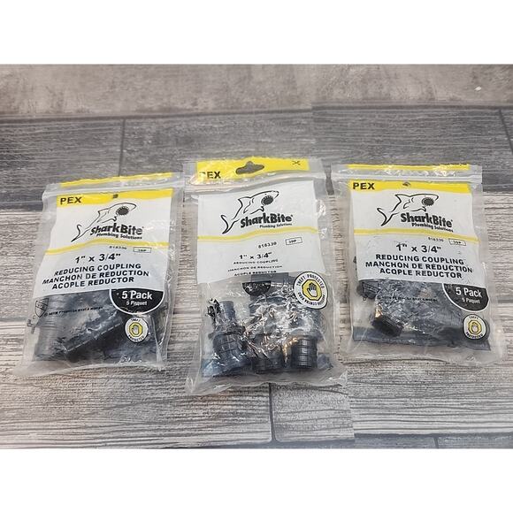 SharkBite 1"x3/4" Reducing Coupling 5Pieces 3Pack [102] - Picture 2 of 14